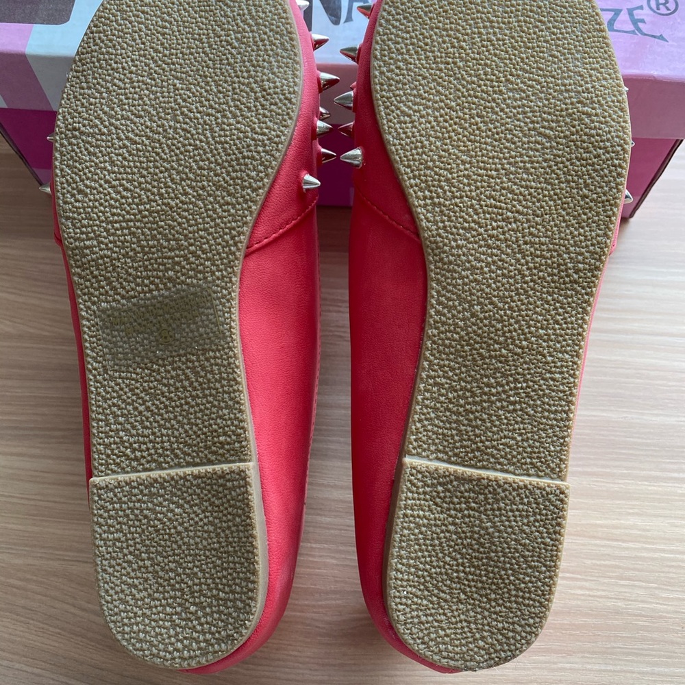 **SOLD**-- NATURE BREEZE spiked studded slip-on loafer - Picture 4 of 4
